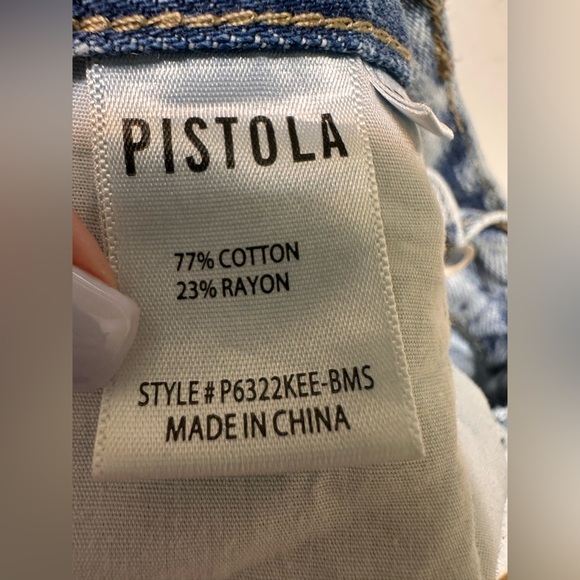 Pistola Cassie High Rise Straight Distressed Jeans - Picture 7 of 8
